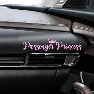 Passenger Princess Textaufkleber, Autoaußenaufkleber, Heimdekoaufkleber, Niedliche Aufkleber, Lustige Aufkleber, Hübsche Aufkleber