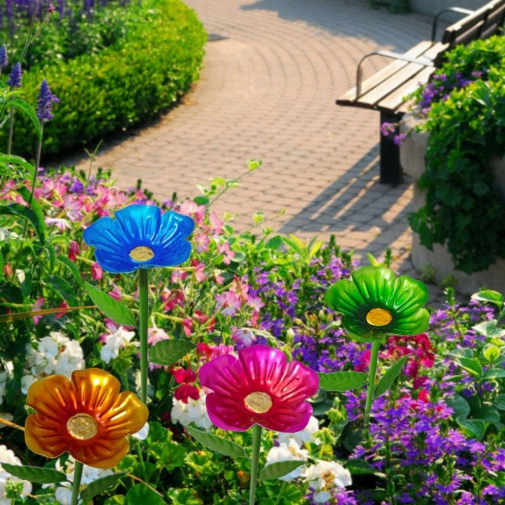 2pcs Water Station Metal Bee Watering Cup Plug-in Waterproof Bee Water Feeder Rust Proof Flower Design Bee Drinking Cups Balcony