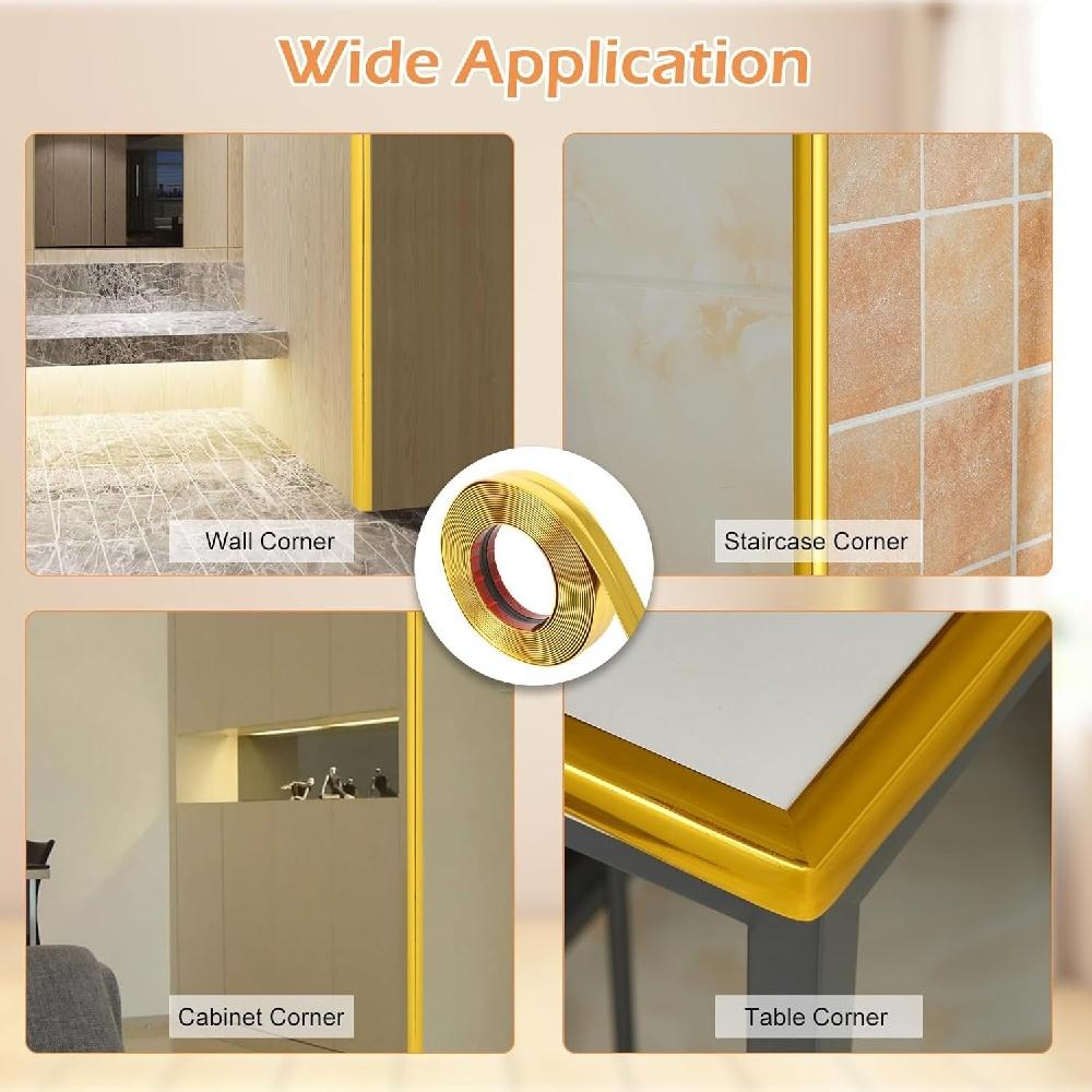 1PC 1m/2m/3metersX2cm PVC Self-Adhesive Decorative Strip Wall Sticker Anti Collision Tape Bumper Guard Strip Furniture Edge Wall