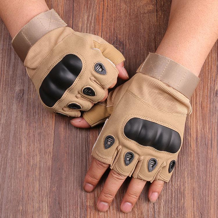 Tactical Gloves Military Fans Field Performance Heiying Outdoor Cycling Anti Cut Sports Fitness Hard Shell Half Finger Gloves