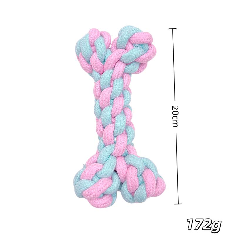 Cotton Rope Dog Toy Set: Durable, Unchewable Teething Rope Ball for Cats and Dogs