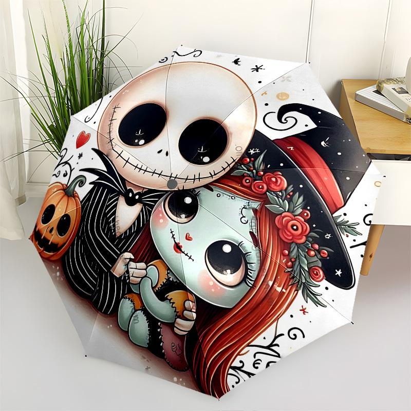 

Halloween, Cute Themed Automatic Opening and Closing Umbrella, Brightly Colored 8-rib Portable Umbrella, Suitable for Men and Women