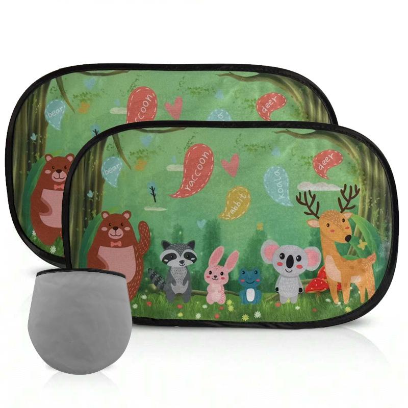 Car Side Window Cartoon Sun Shade - Heat Insulation & Light Blocking PVC Film