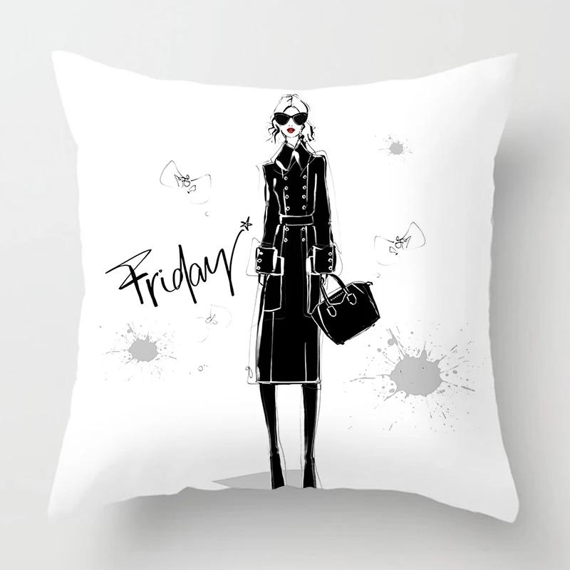 Nordic Fashion Ladies Pillowcase Decoration Home Decoration Living Room Sofa Cushion Cover  Bed Decoration Pillowcase