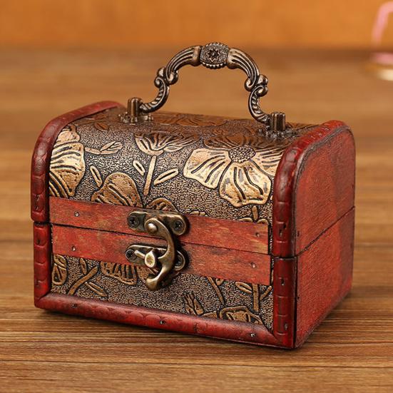 Jewelry Storage Box Multi-function Rustic Eco-friendly All Purpose Wooden Jewelry Box for Home