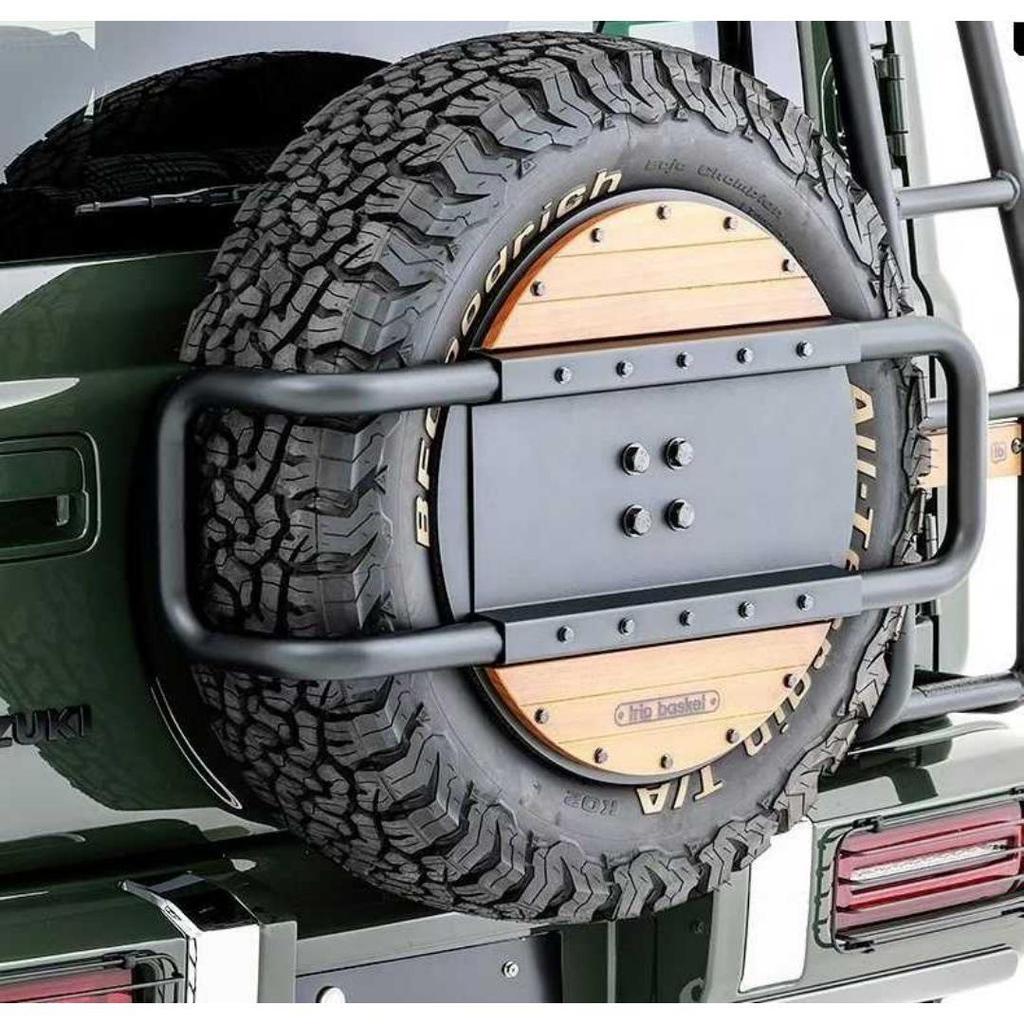 Fits 2018-2025 Suzuki Jimny 3/5-Door Tailgate Metal Spare Tire Cover, Adjustable.