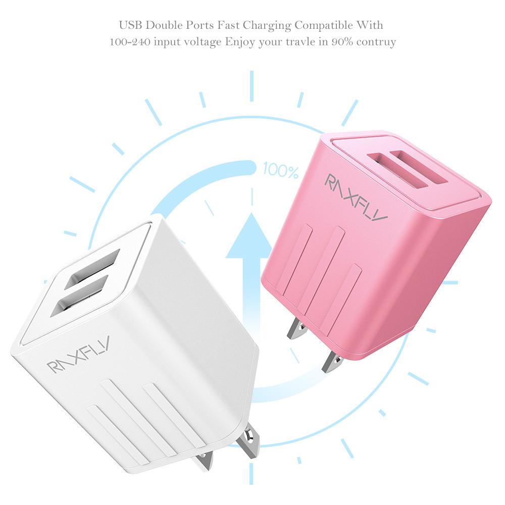 Buy 5V 2.1A USB Charger for iPhone 12Pro 11Pro iPad Fast Wall Charger US Adapter for Samsung