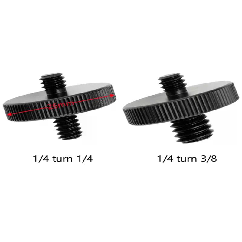 Universal Camera Conversion Screw 1/4" Male to 3/8" Dual Nuts Tripod Mount Quick Release Camera Screws Mount Adapter