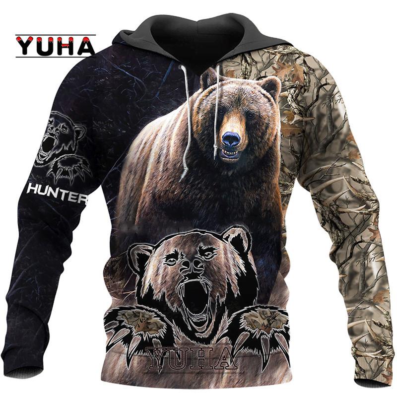 

Толстовка с капюшоном для охоты на медведя, толстовки с 3D принтом/толстовка для женщин, большой черный медведь, лук, охотничий медведь, большие размеры 4XL