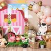 Farm Party Photo Booth Props Background Farm Photography Props Photo Booth for Birthday Baby Shower Party Supplies Backdrop
