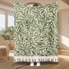 William Morris Leaf Pattern, Home Decor Gift, Blanket, Green Botanical Design, Multi-Purpose Use, Soft Cozy Comfort