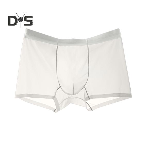 Men Boxer Underwear Mid-rise Elastic Waist U-Convex Shorts Briefs Ultra Thin Transparent Ice Silk Seamless Panties