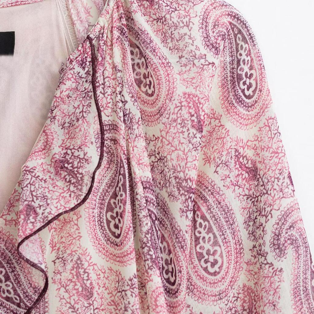 TAOP&ZA Summer Women's Elegant Layered Printed Dress 3897097