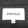 ENFOLD 22AW Grey Wool Bonding Soutien Collar Flare Coat Coat 36 grayUsed