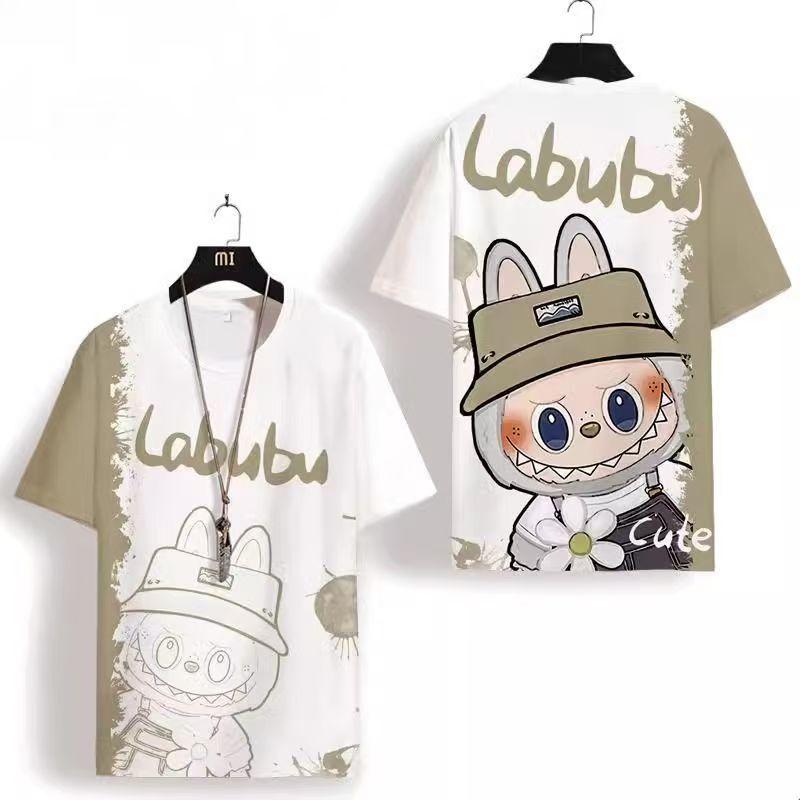 

Labubu 3D Принт Детские Футболки Смешной Топ с Коротким Рукавом для Мальчиков и Девочек Детская Тренд Одежда 160