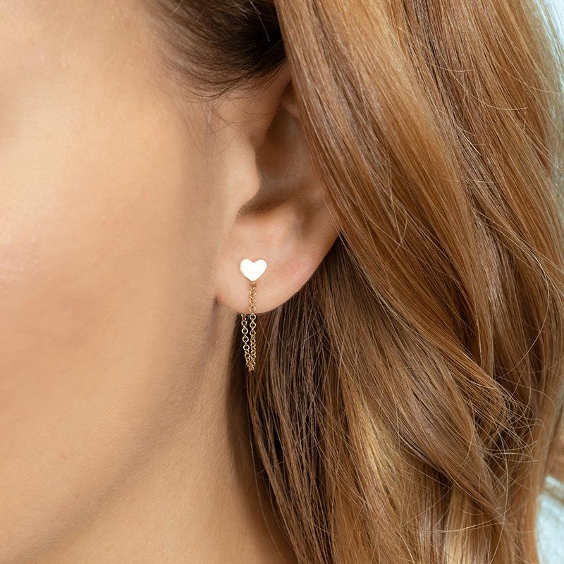 Romantic Tassel Stud Earrings for Women Trendy Platinum & 18K Gold Plated Diamond-Studded Party Occasions
