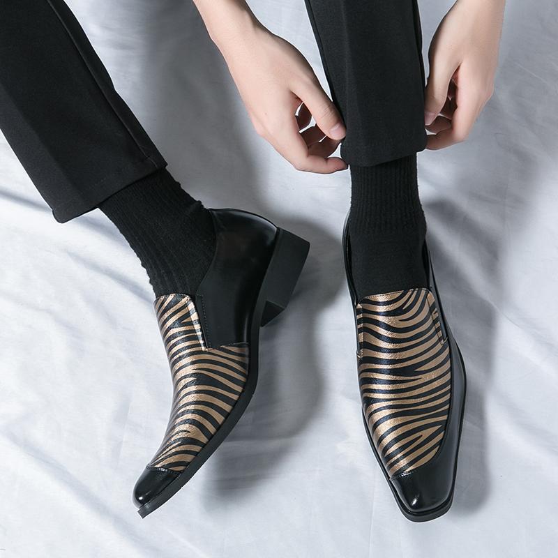 Fashion 2024 New Designer Men Pointed Toe Casual Leather Derby Shoes Comfy Antiskid Casual Minimalist Flats Dress Business Shoes