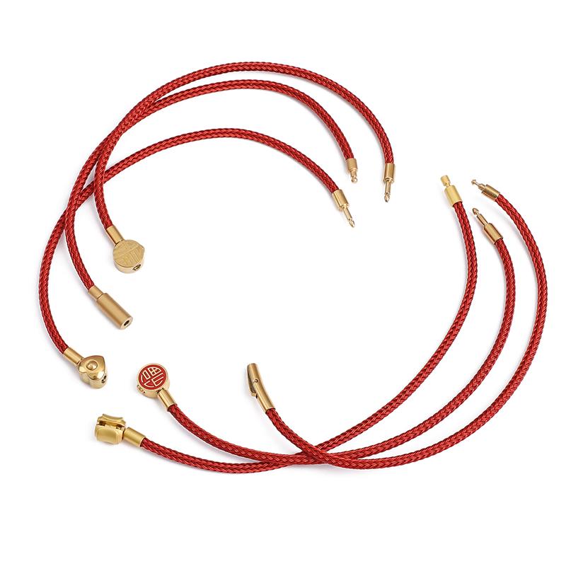Semi-finished Adjustable Braided Red Rope Stainless steel Charms Wire For DIY Jewelry Making Beading Bracelet