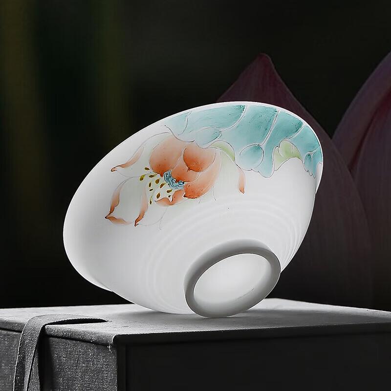 Dehua Ice Jade Porcelain Douli Tea Cup