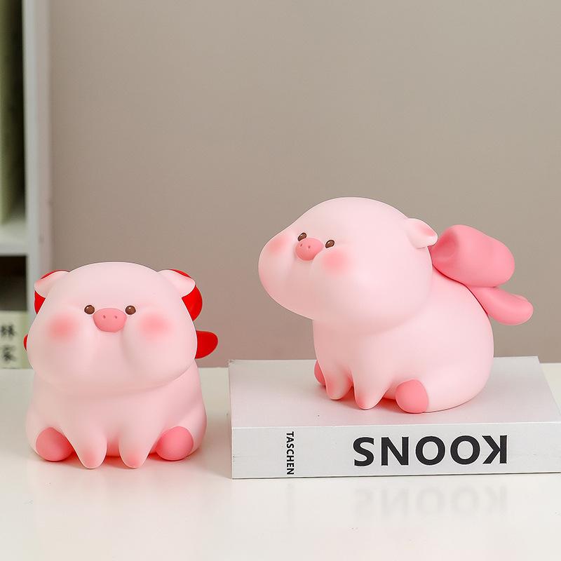 Cartoon Baby Pig Savings Jar with Rubberized Anti-drop Coating, Cute Pig Boi Piggy Bank, for Children's Festival