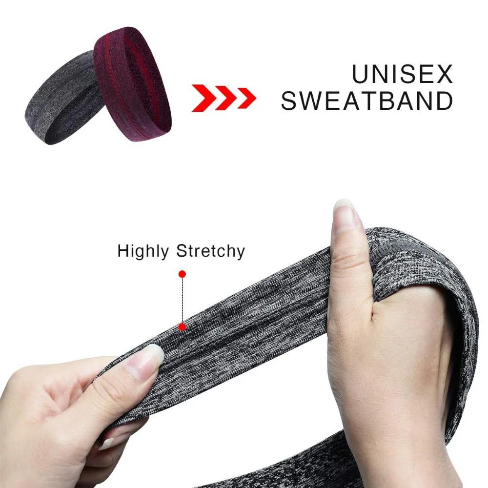 Sports Sweat Headband Hair Band Elastic Yoga Men Non-slip Sweat Absorbing Headband Women Yoga Fitness Running Hair Accessories