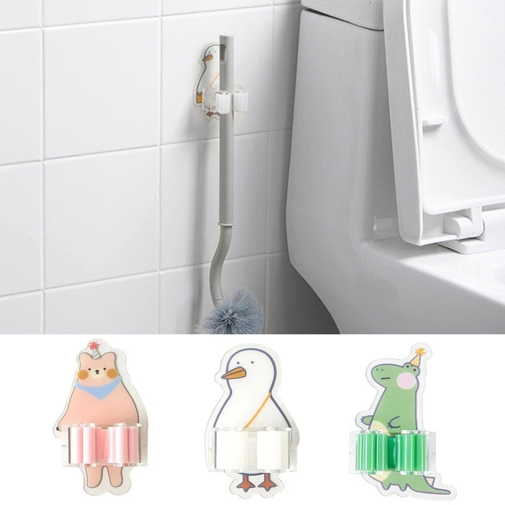 Punch-free Mop Hanging Hook Wall Mounted Mop Broom Storage Hook Cute Brush Broom Hanger  for Home
