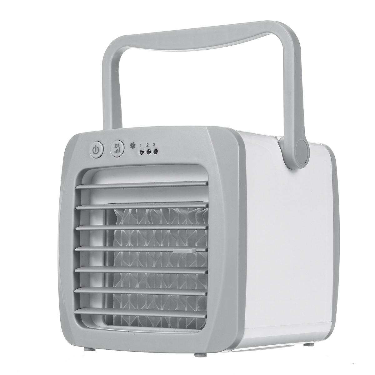 

Мини-кондиционер, 3-скоростной USB-вентилятор воздушного охлаждения, портативный вентилятор водяного охлаждения 200 мл, увлажнитель воздуха для домашнего офиса, настольного компьютера White