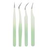 False Eyelash Tweezers for Eyelash Extension Stainless Steel Tweezers with Curved And Elastic Handle Makeup Eyelash Tool for Professional Makeup