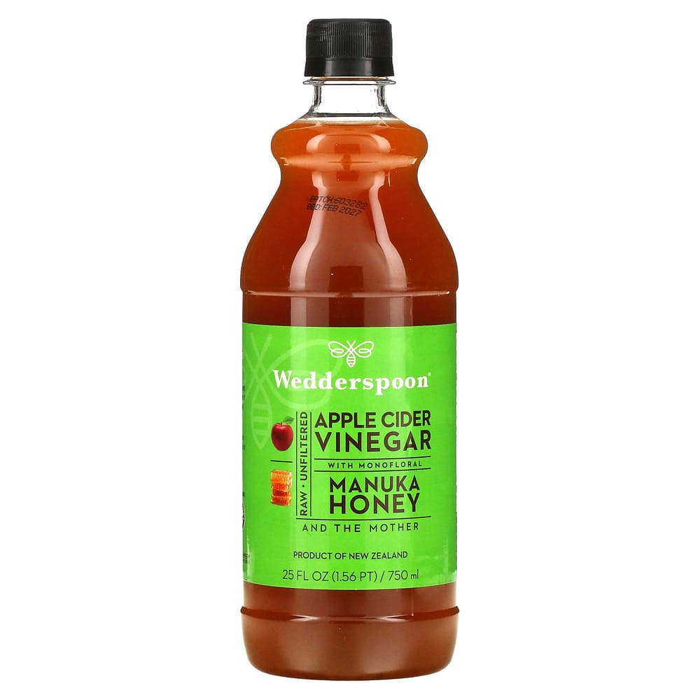 Wedderspoon Manuka Monofloral Honey Infused Raw Apple Cider Vinegar 750ml (25 fl oz)