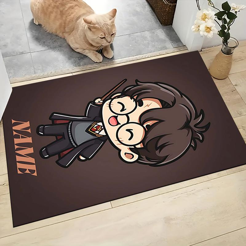 Custom Name Green Serpent Magic Carpet Rug Customizable Soft Washable Anti-Slip Home Living Room Sofa Mats Personalized Rug. 090939