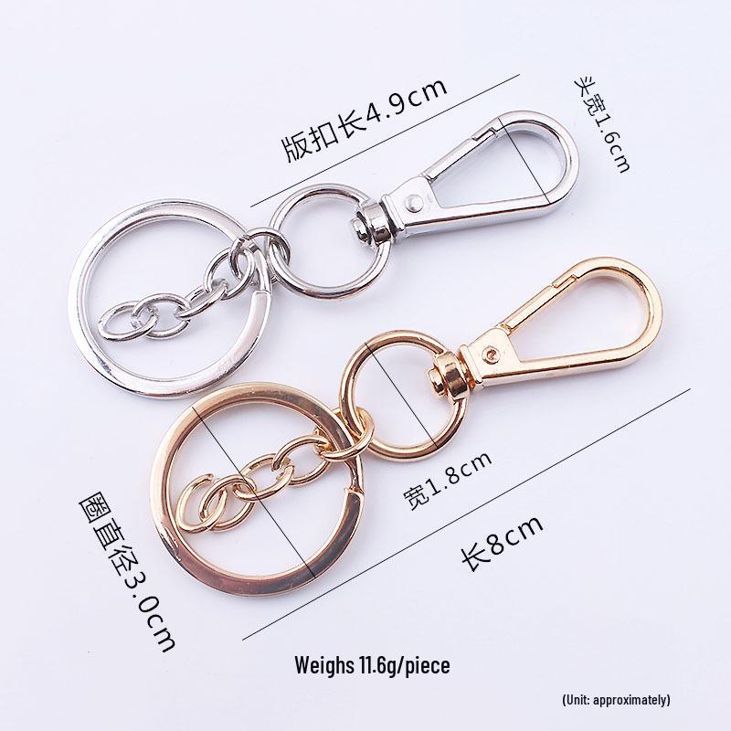 Zinc Alloy Lobster Clasp Hook Set: 3-Piece DIY Keyring & Jewelry Accessories