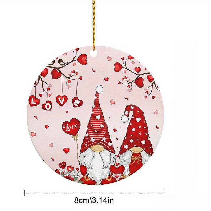 2D Flat Rofor Mantic Acrylic Gnome Couple Decoration Sign, Anniversary Gift, Suitable for Wall Decoration, Porch, Room, Villa, Accents Home, Hallway,
