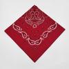 Trifong Bandana Red 100% Cotton Adult Men Paisley Pattern Cotton Handkerchief Large Bandana Unisex 55cm x 55cm