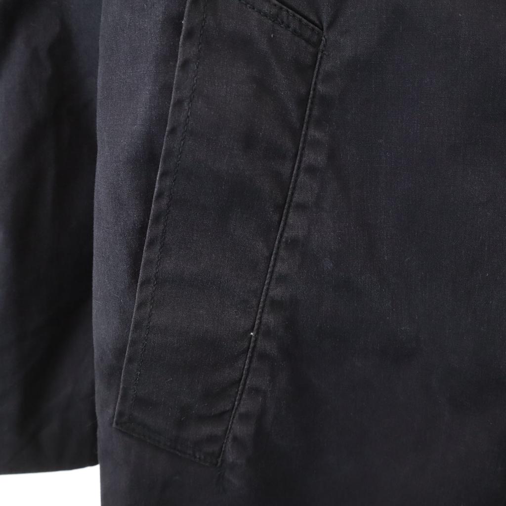 US NAVY 80s DLA Vintage All-Weather Coat Stainless color Long coat liner Men's Used