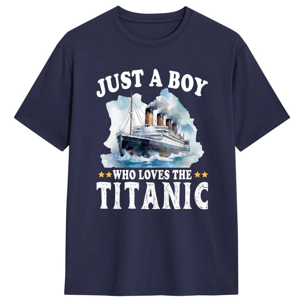 Who Just Love The RMS Titanic Cotton T Shirt For Unisexs Summer Y2K TShirts ONeck Harajuku Tees Oversized Hot Sale Clothing