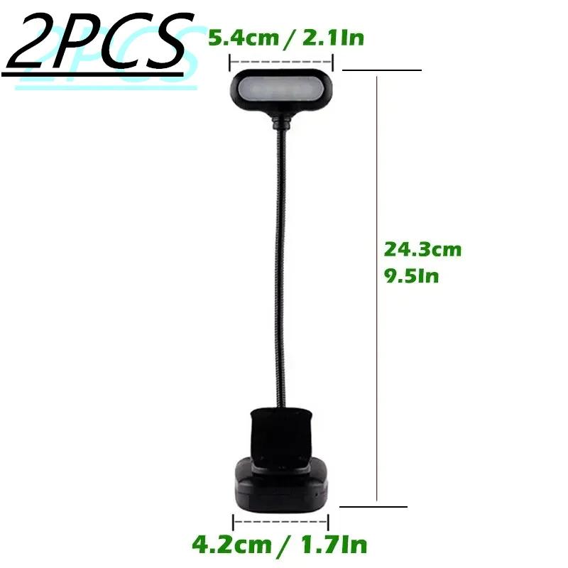 Mini LED Book Night Light Adjustable Clip-On Desk Lamp Battery Powered Flexible Eye Protection Study Reading Table Lamp