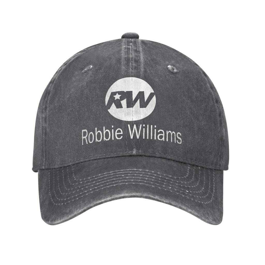 Vintage Robbie Williams Live 2025 Concert Baseball Cap for Unisex Women Distressed Washed Snapback Hat RW Singer Outdoor Gift Hats