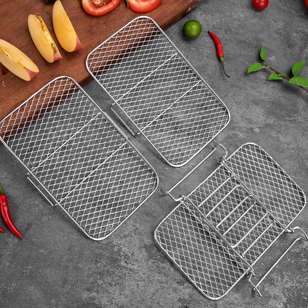 Air Fryer Rack Air Fryer Oven Grill Steamer Stainless Steel 3 Layers Mesh Grill Basket Multifunctional Air Fryer Accessories