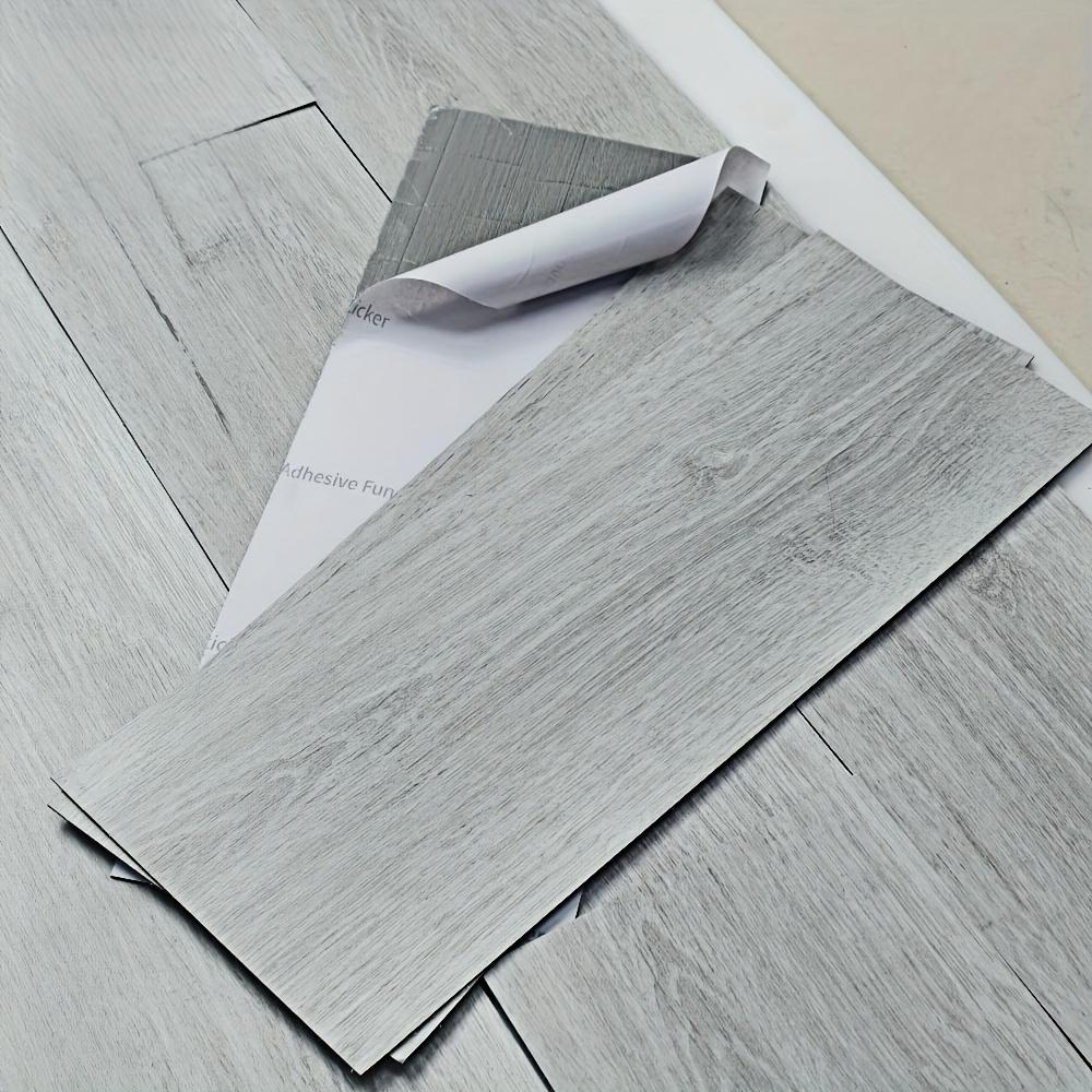 10Pcs 40x15cm PVC Floor Stickers Self-adhesive Stickers Waterproof Thickened Wood Grain Floor Stickers Stickers Living Room