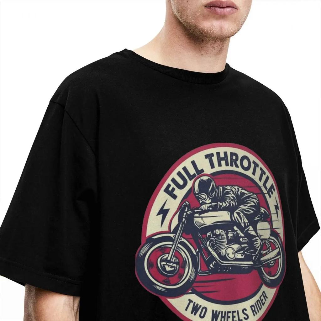 Summer Full Throttle Cafe Racer Rockabilly Biker Shirt Merch Men Women Awesome Motorcycle Motor T-shirt