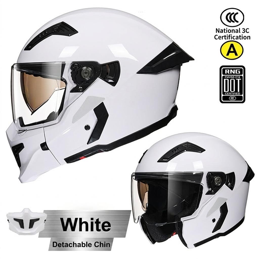 MRC 2026 Professional Motorcycle Sports Flip Helmet ABS Material Modular Dual Lens Full Face Helmet DOT Certification