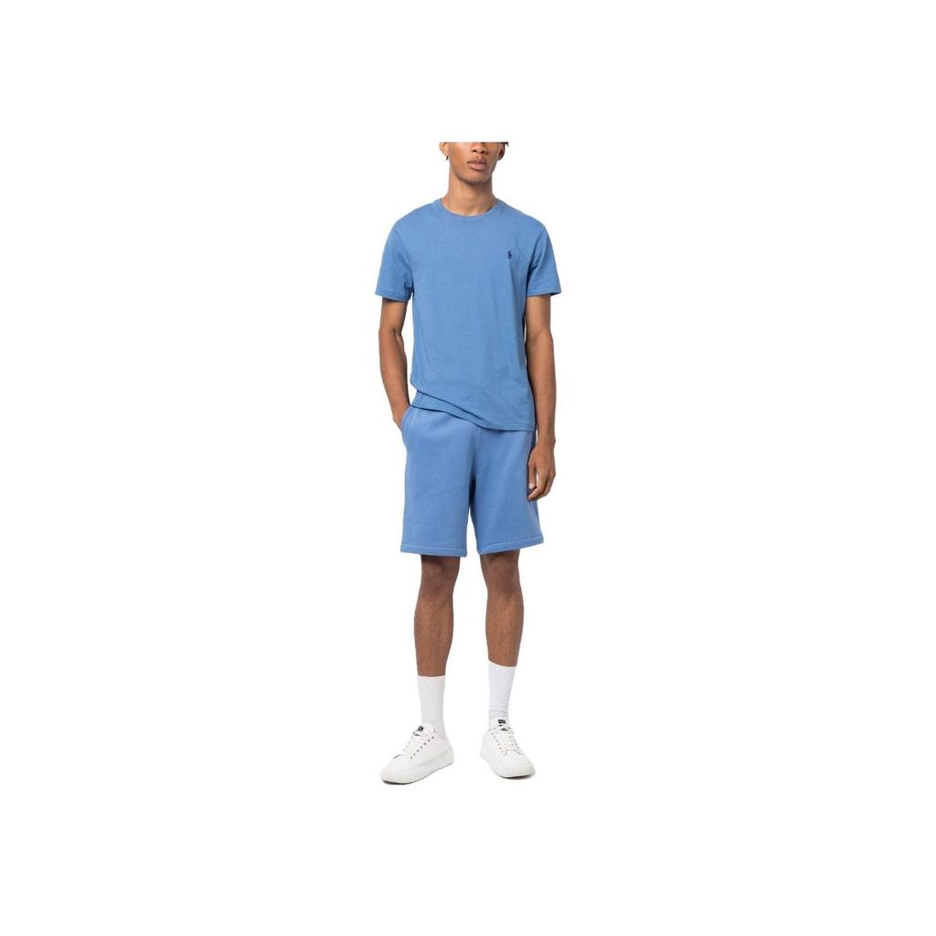 Polo Ralph Lauren SS23 Solid High-Waisted Drawstring Casual Shorts Men Shorts Blue 710790292-033