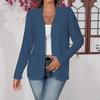 Cardigan elegant cu mâneci lungi, culoare uni, cu buzunare - Colecția de toamnă 2025