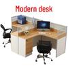 Deli Modern L-Shaped Office Workstation with Cabinet