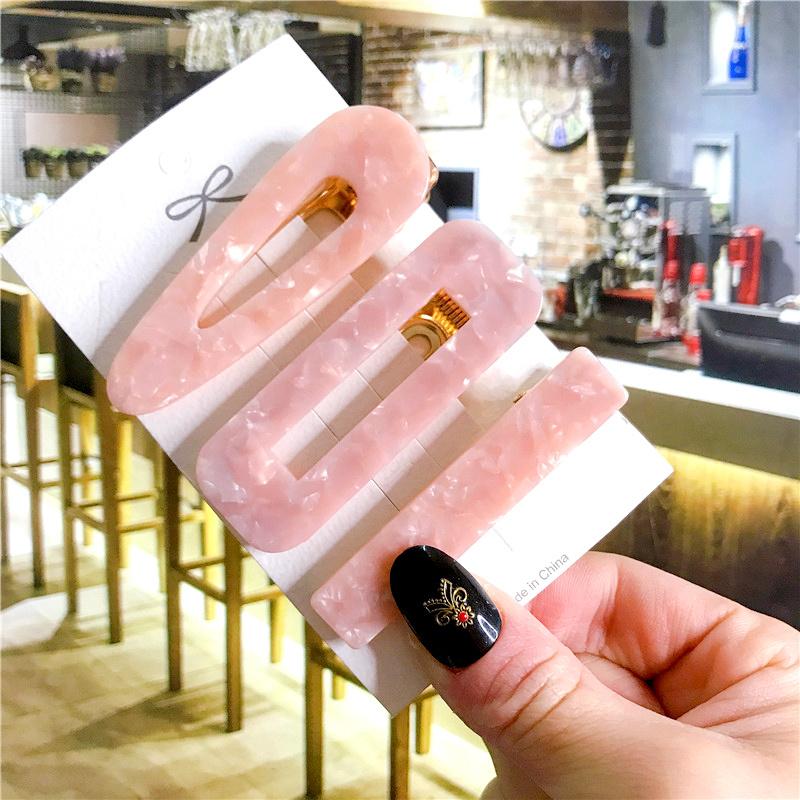 

Корейский модный красочный ацетатный комплект из 3 шт./компл., набор заколок для волос, шпилька для женщин и девочек, заколки, аксессуары, ювелирные изделия, заколка для волос, головной убор