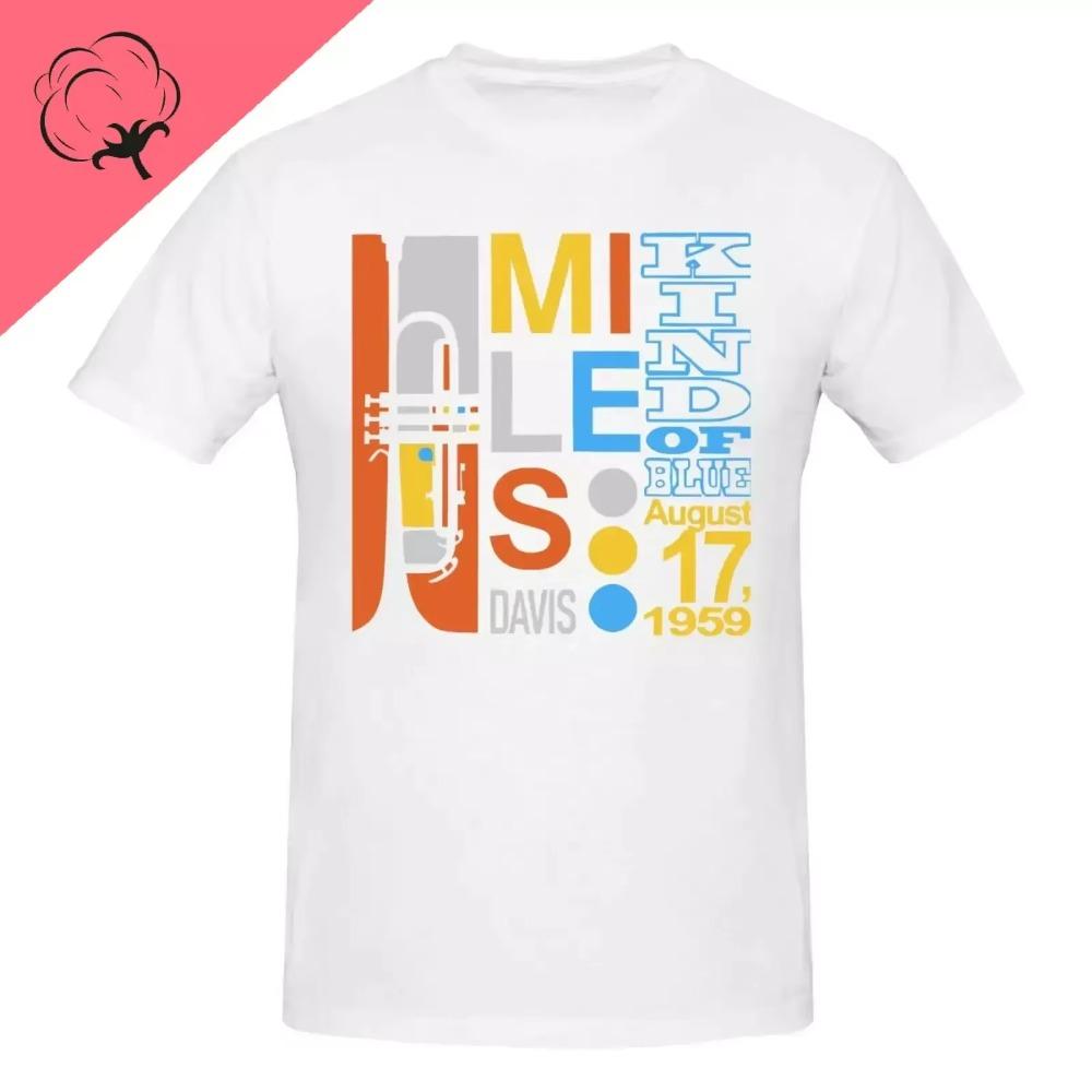 Miles Davis Kind of Blue T-Shirt - Jazz Music - John Coltrane - Blue Note Vntg Harajuku Cotton Graphic Fashion Streetwear
