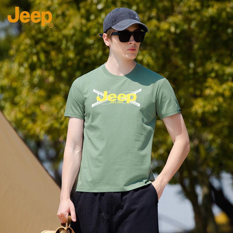 

JEEP Men s Lightweight Cotton Blend Short-Sleeve T-Shirt 4XL