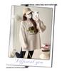2025 Spring-Autumn Maternity Two-Piece Set: Grey & White Elephant Slit Sweatshirt with Long Sleeves