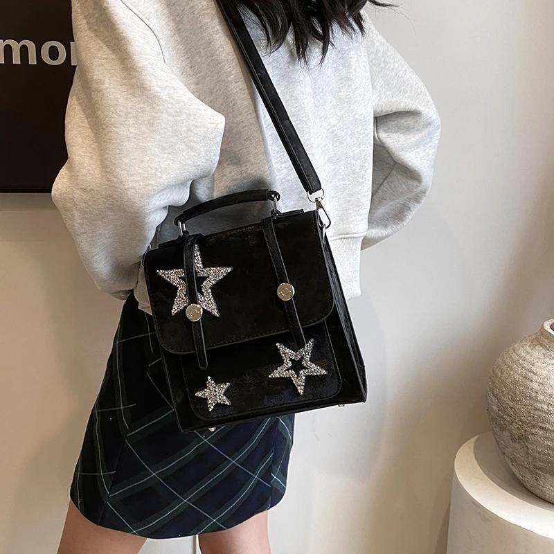 Solid zipper inner bag for women Flap PU backpacks internal compartment high-quality bags fashion