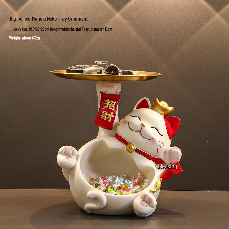 Cat Figurine - Perfect for Home Entry, Living Room, Wine Cabinet, or Shoe Cabinet Decoration; Ideal Housewarming Gift